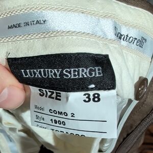 Santorelli Luxury Serge Pants in Rich Brown